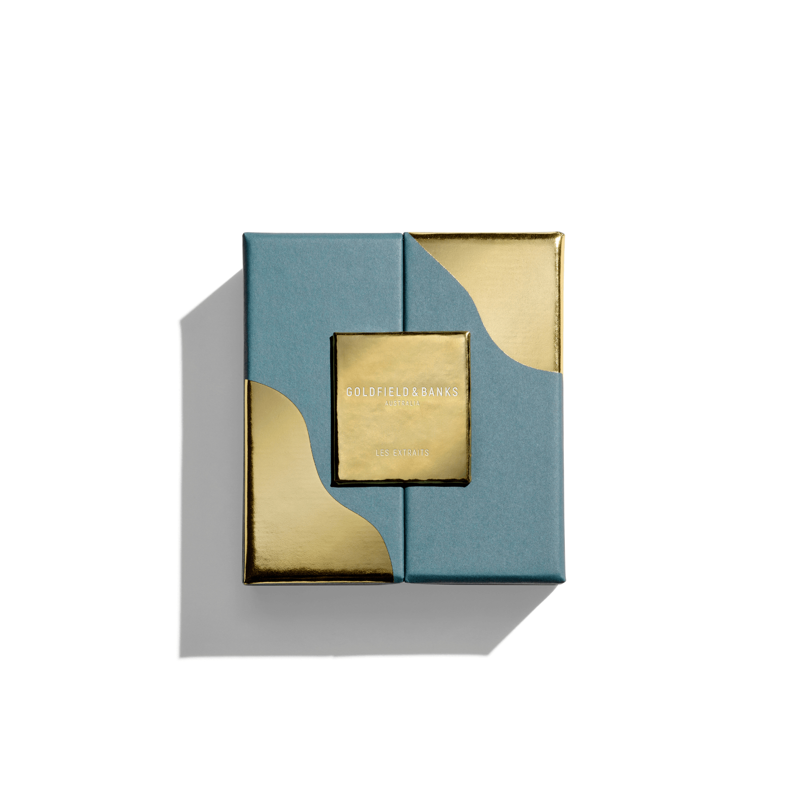 Discovery Set Tales of Amber and Silky Woods Elixir Duo in blue and gold packaging